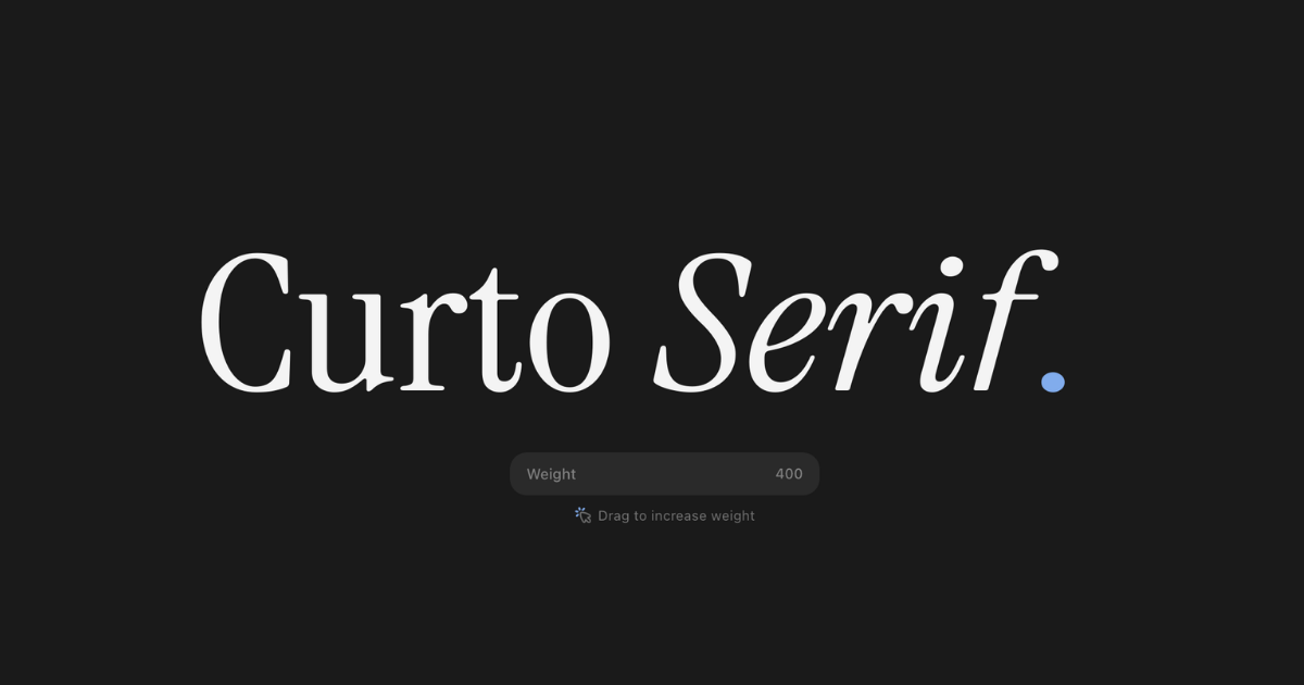 Curto Serif - a free open-source variable serif typeface